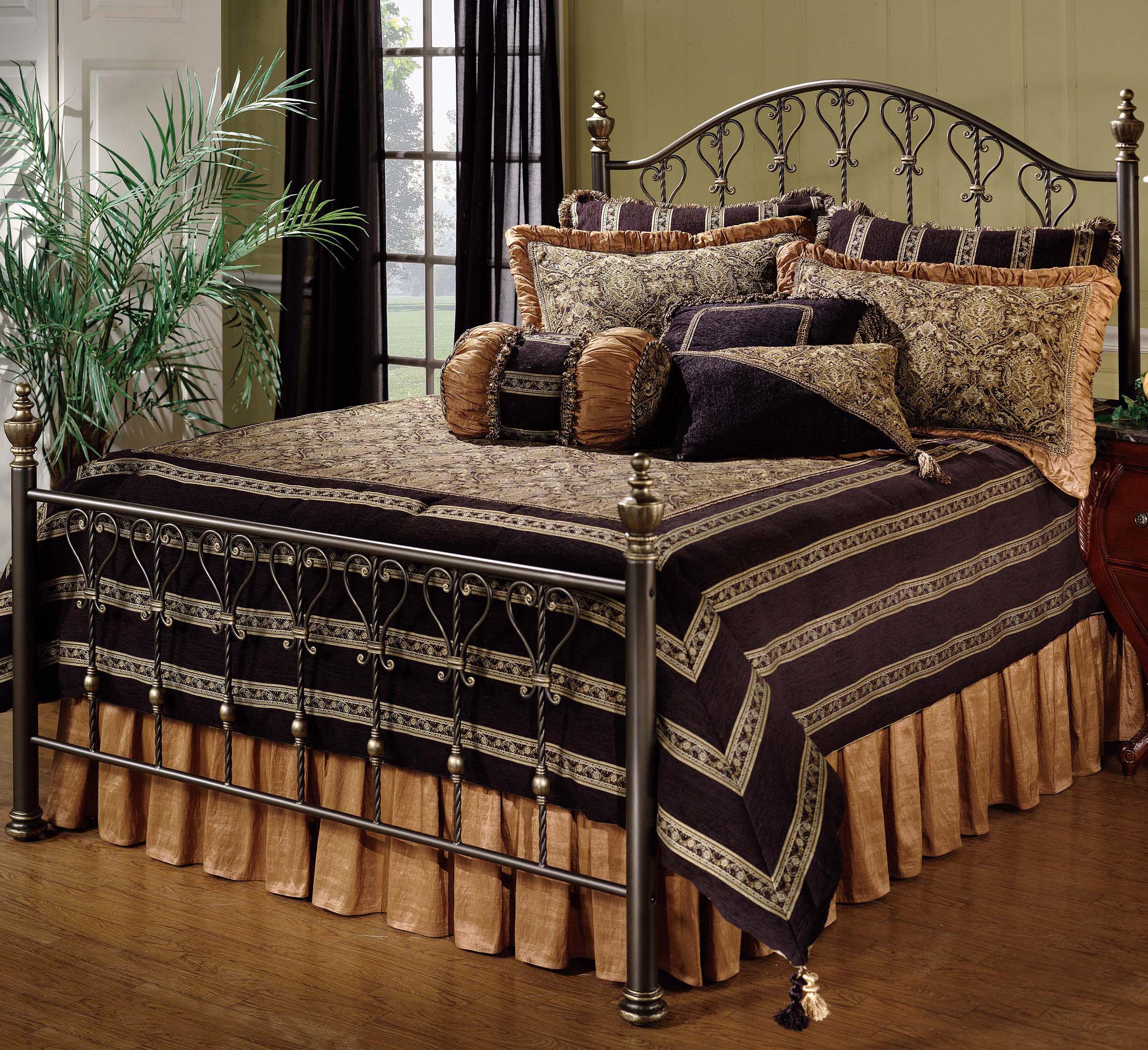 Hillsdale Metal Beds 1332BKR King Huntley Bed Mueller Furniture